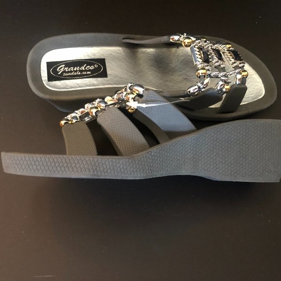 Grandco Sandals ~ Celeste ~ Grey Sole - Slide - Picture 3 of 3